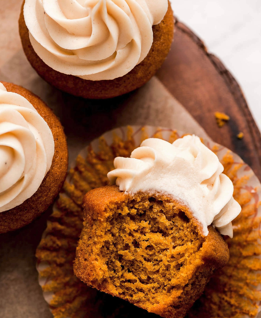 ๐Pumpkin + Vanilla Chai Latte Cupcakes