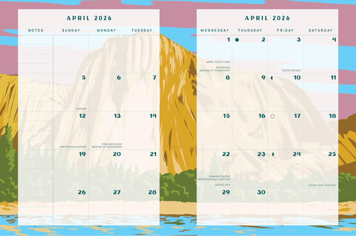 ⛰️🌲National Parks• 2026 Planner