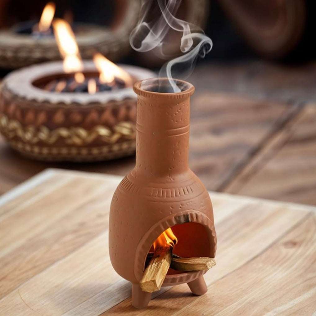 Terracotta Chiminea Incense Burner