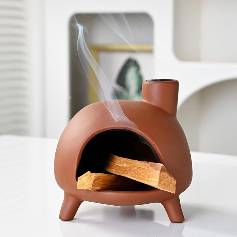 Mini Terracotta Round Incense Burner