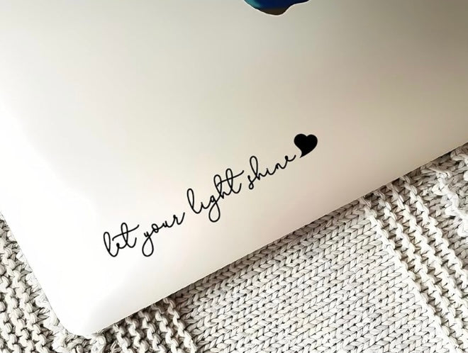 *Let your light shine* Car rear view mirror decal