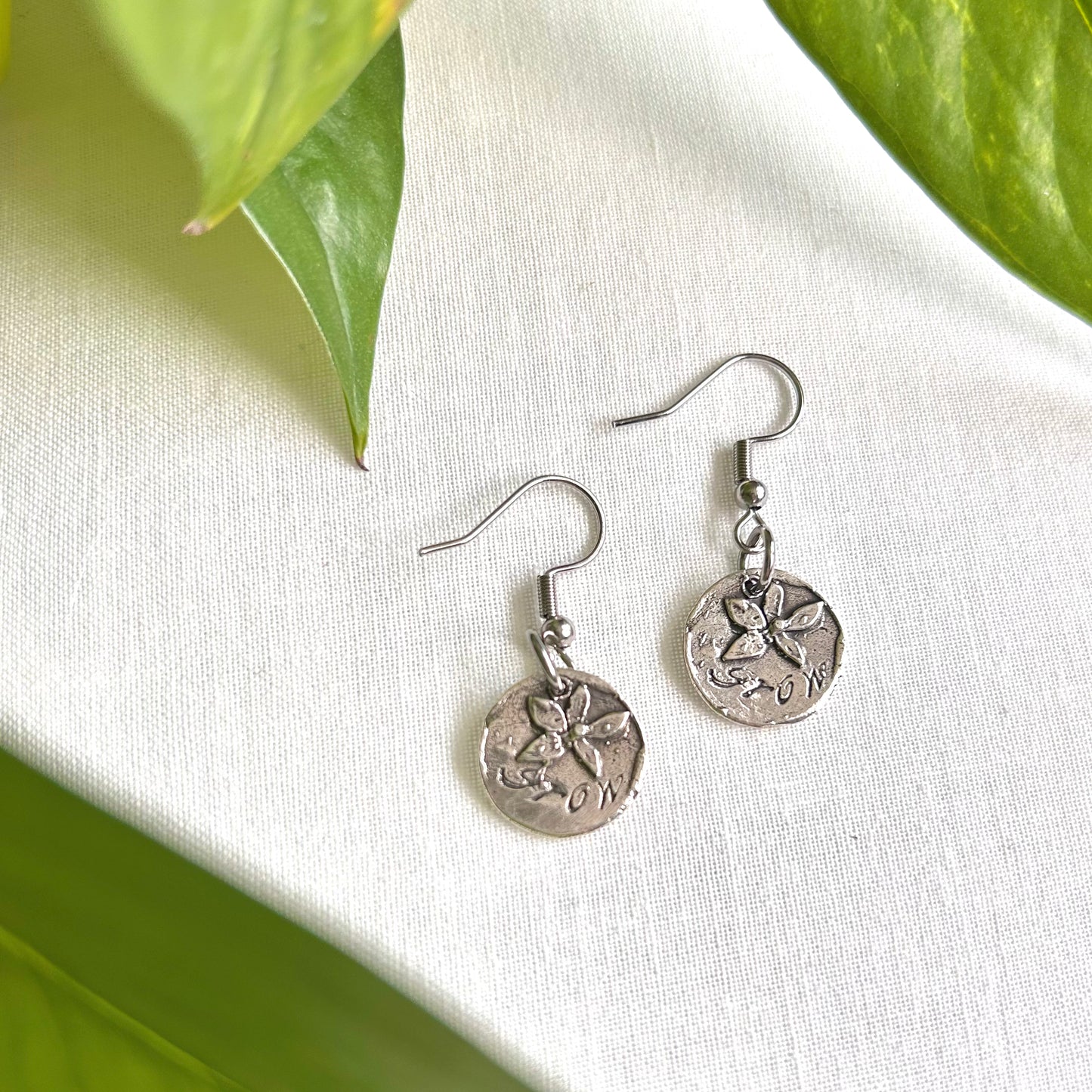 Silver Floral “Grow”🌷Earrings