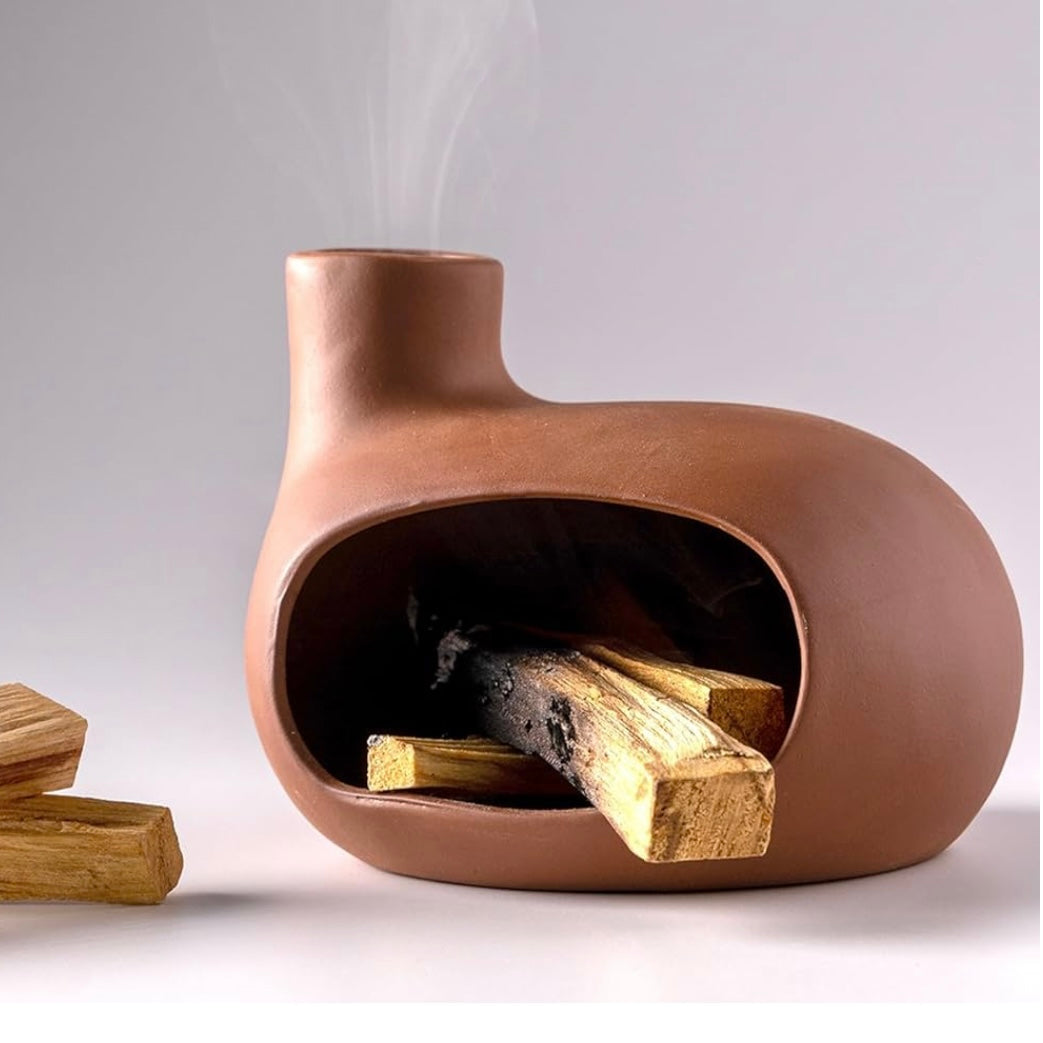 Terracotta Round Incense Burner