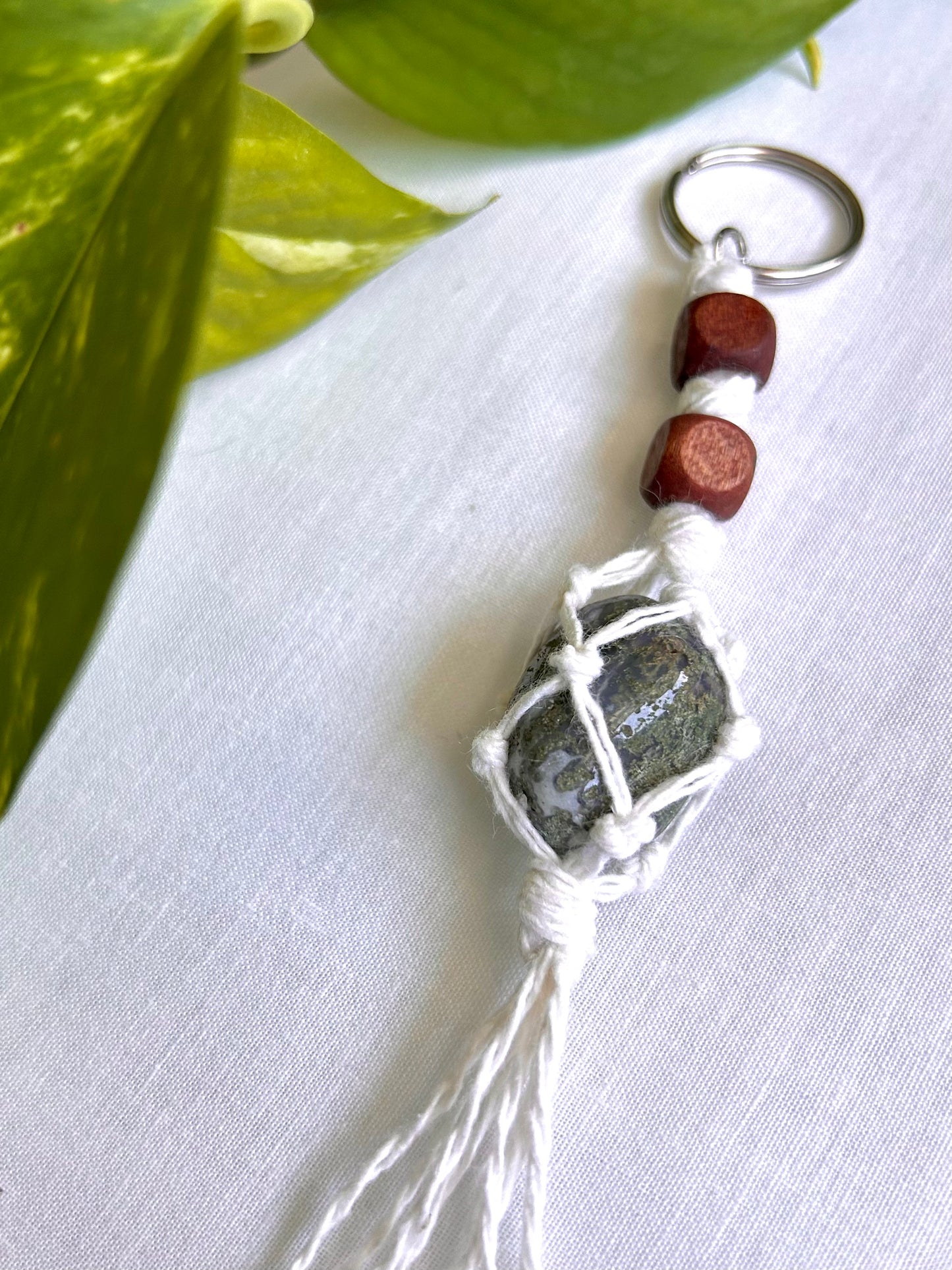 Crystal Hammock Macrame Keychain