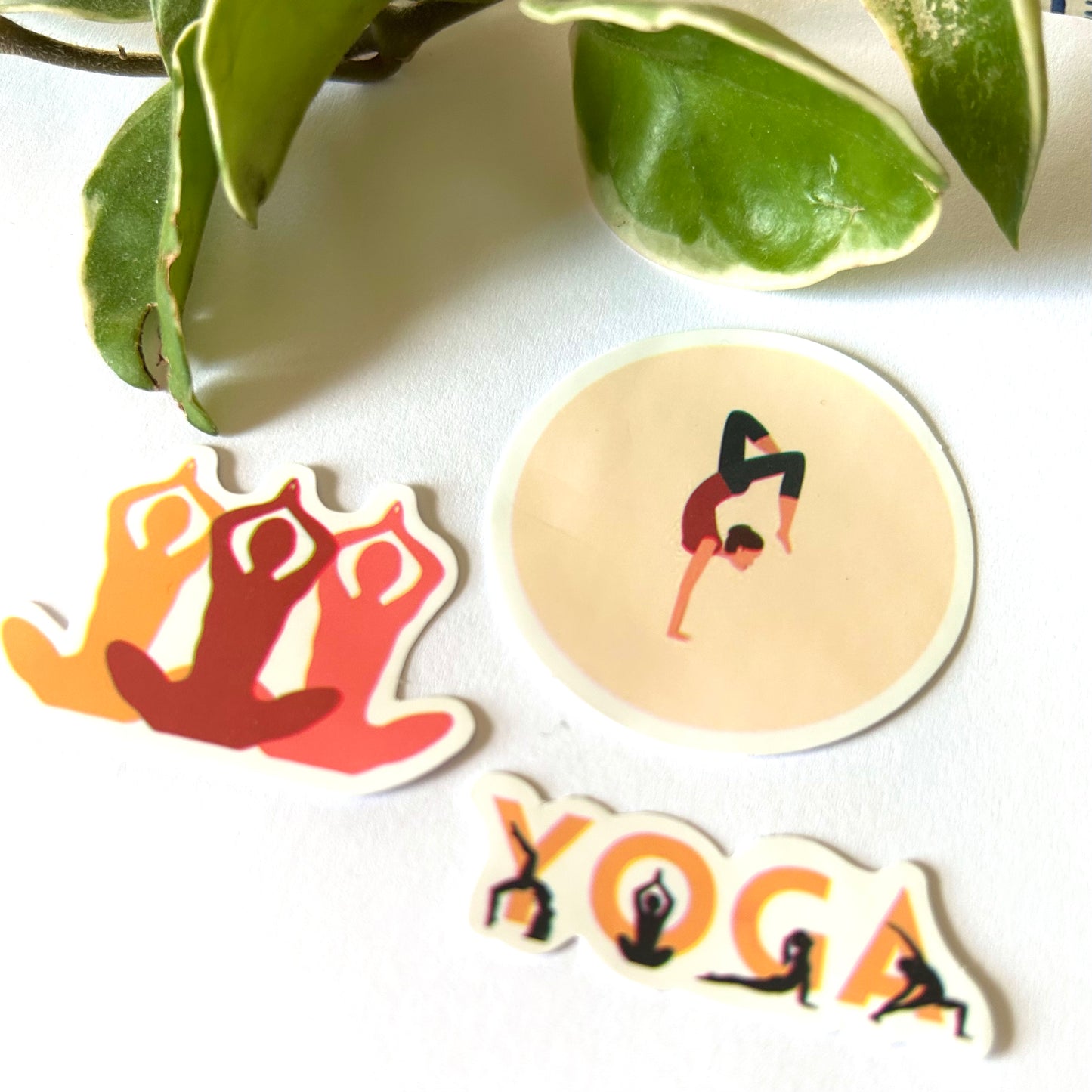 Handstand 🩷🧡💛Yoga Sticker Set