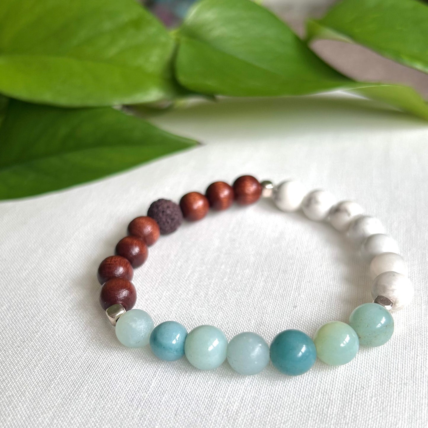 *Amazonite* Anxiety Relief Essential Oil Bracelet