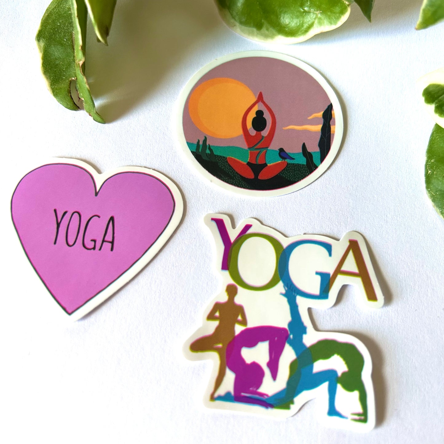 Sunrise 💜🧡Yoga Sticker Set