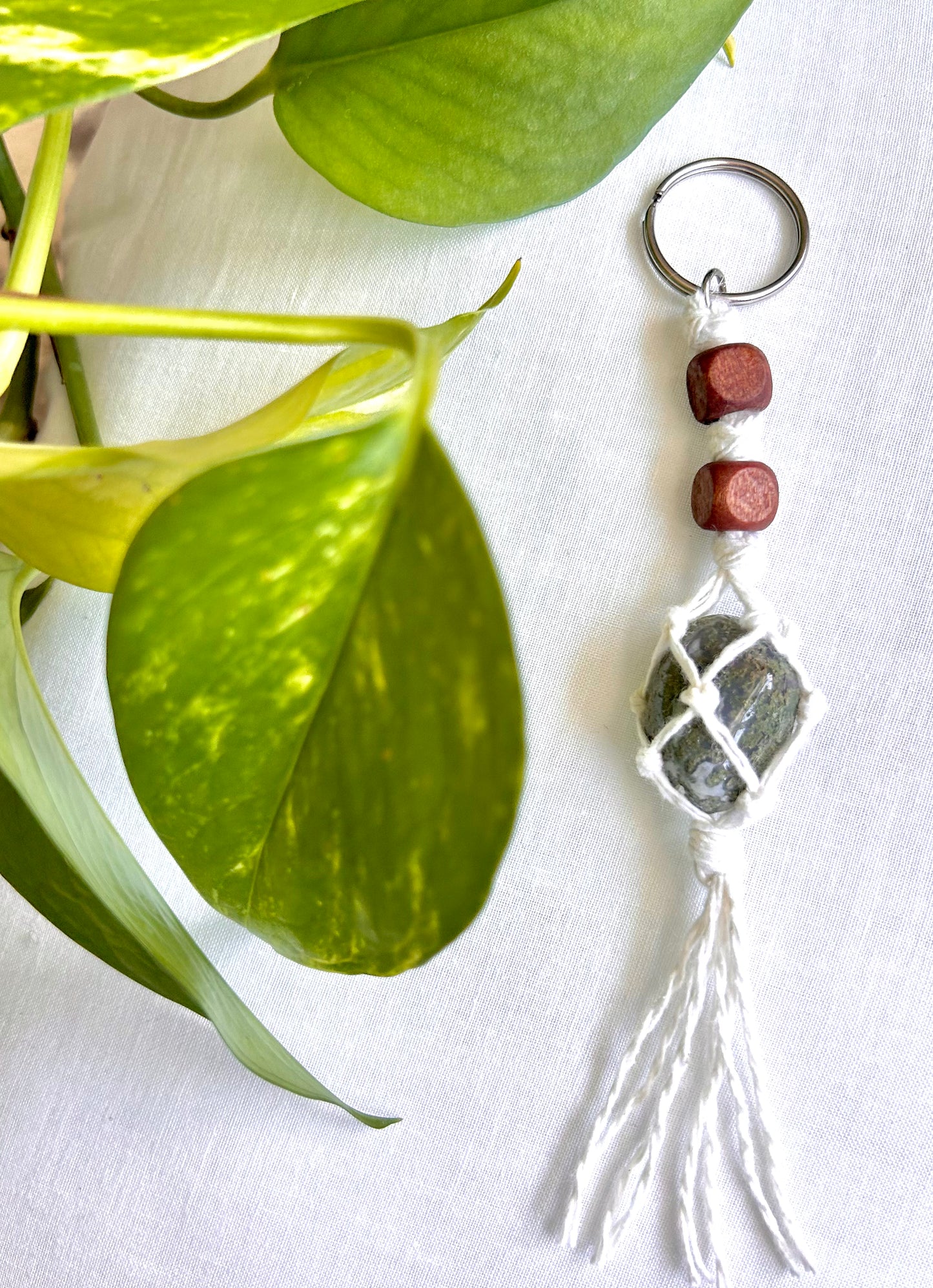 Crystal Hammock Macrame Keychain