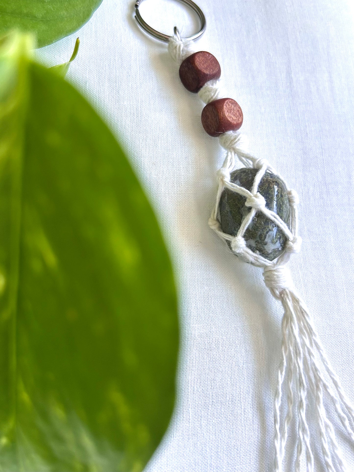 Crystal Hammock Macrame Keychain