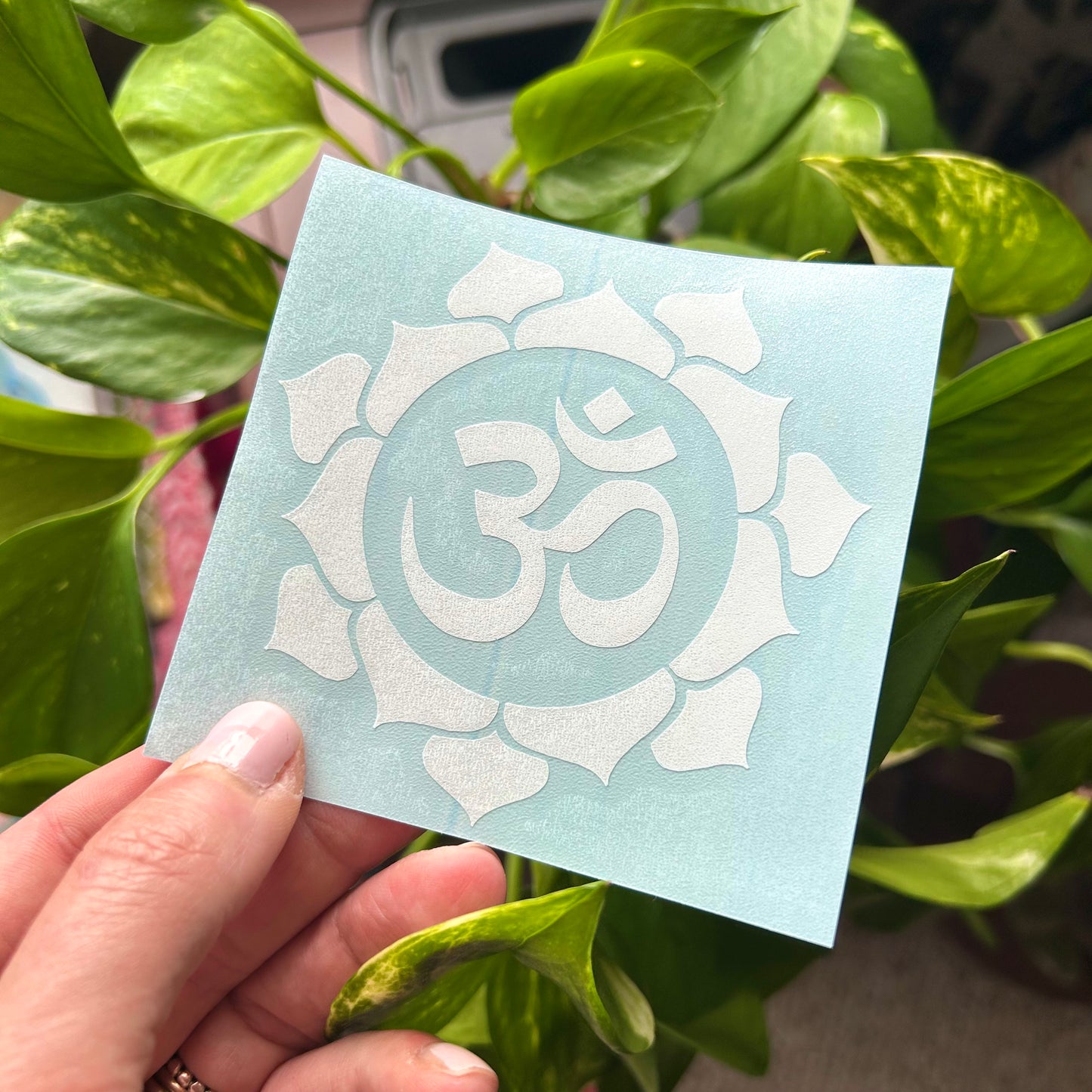 *Lotus Om* Yoga Car Window Decal