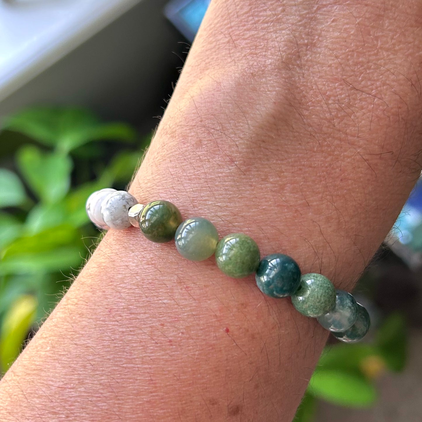 *Moss Agate* Anxiety Relief Essential Oil Bracelet