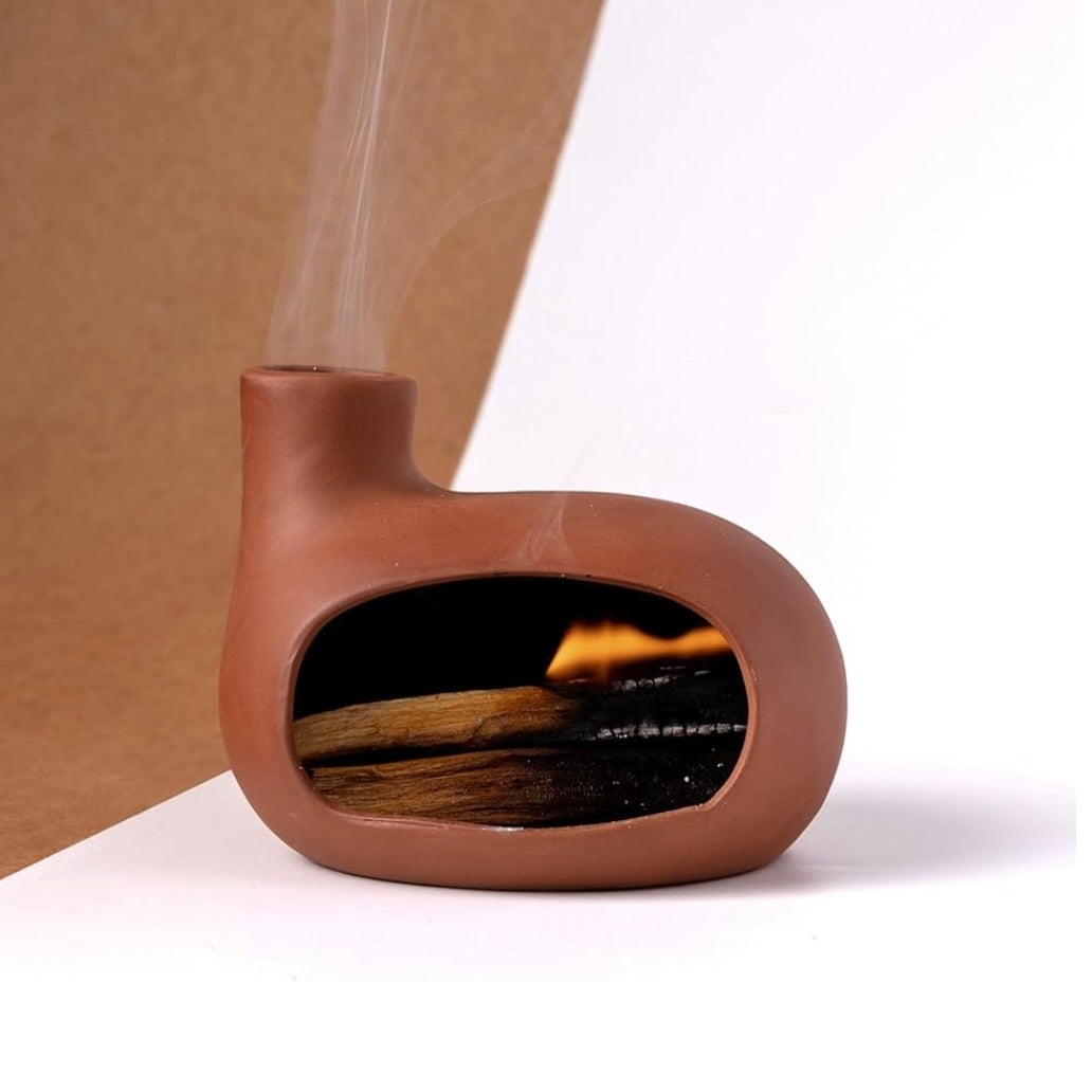 Terracotta Round Incense Burner