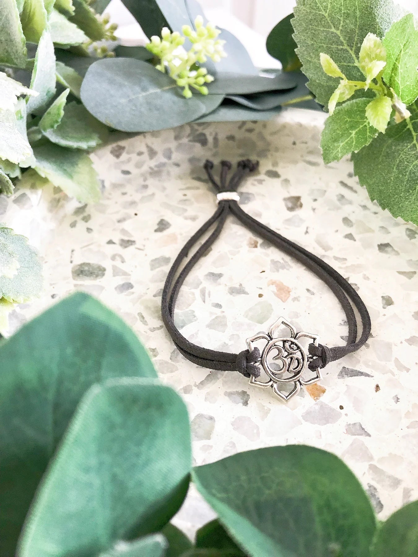 Lotus Om Bracelet