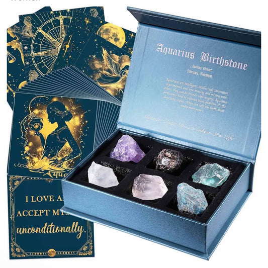 Aquarius ✨ Birthstone Crystal Gift Set