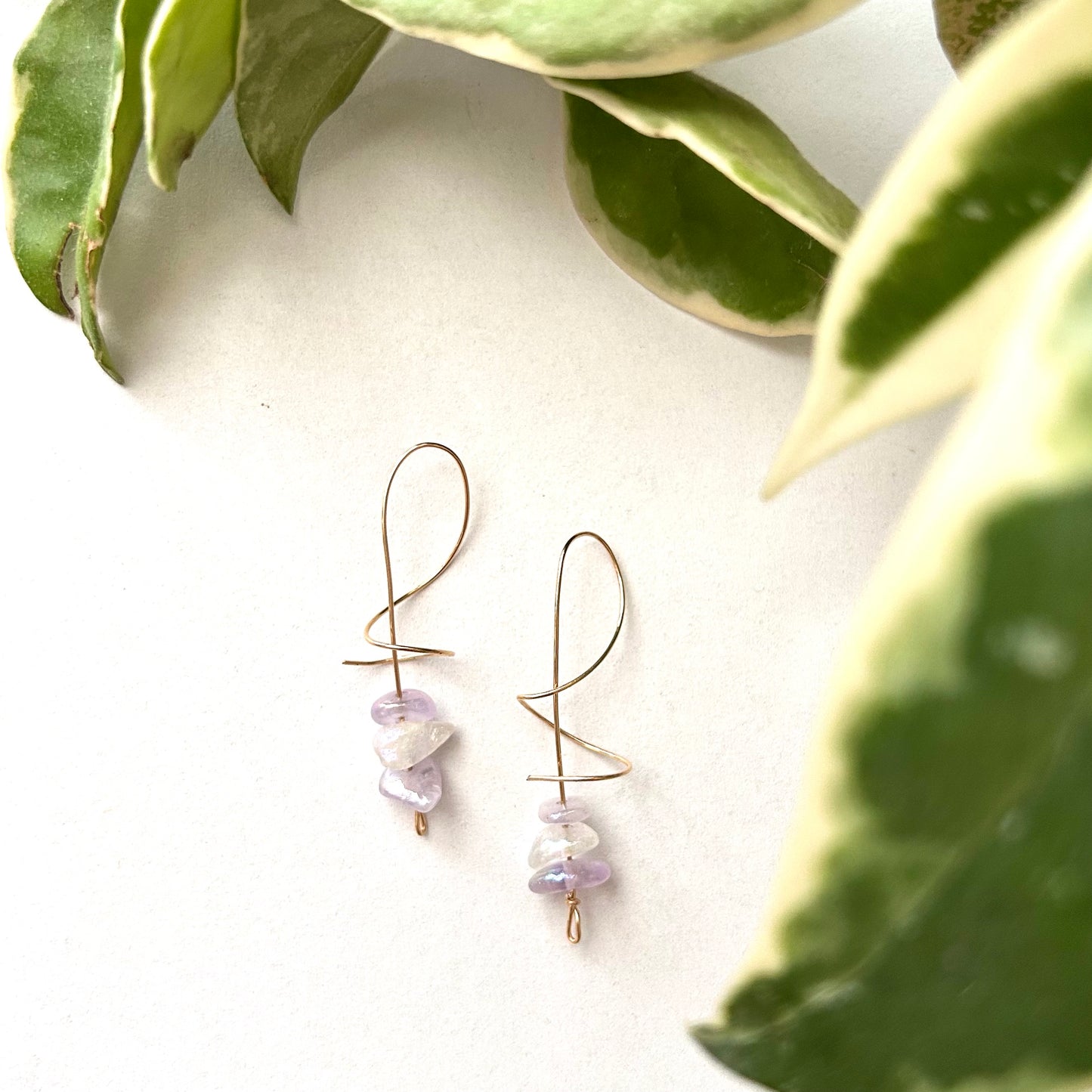 Opal Spiral Earrings