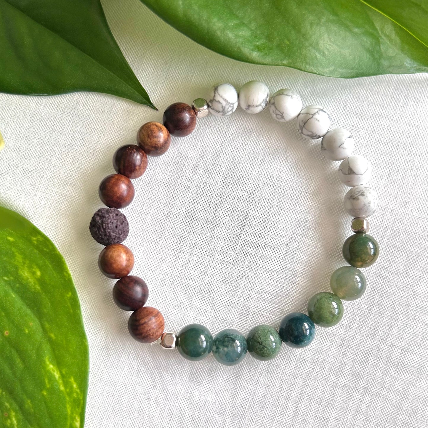 *Moss Agate* Anxiety Relief Essential Oil Bracelet