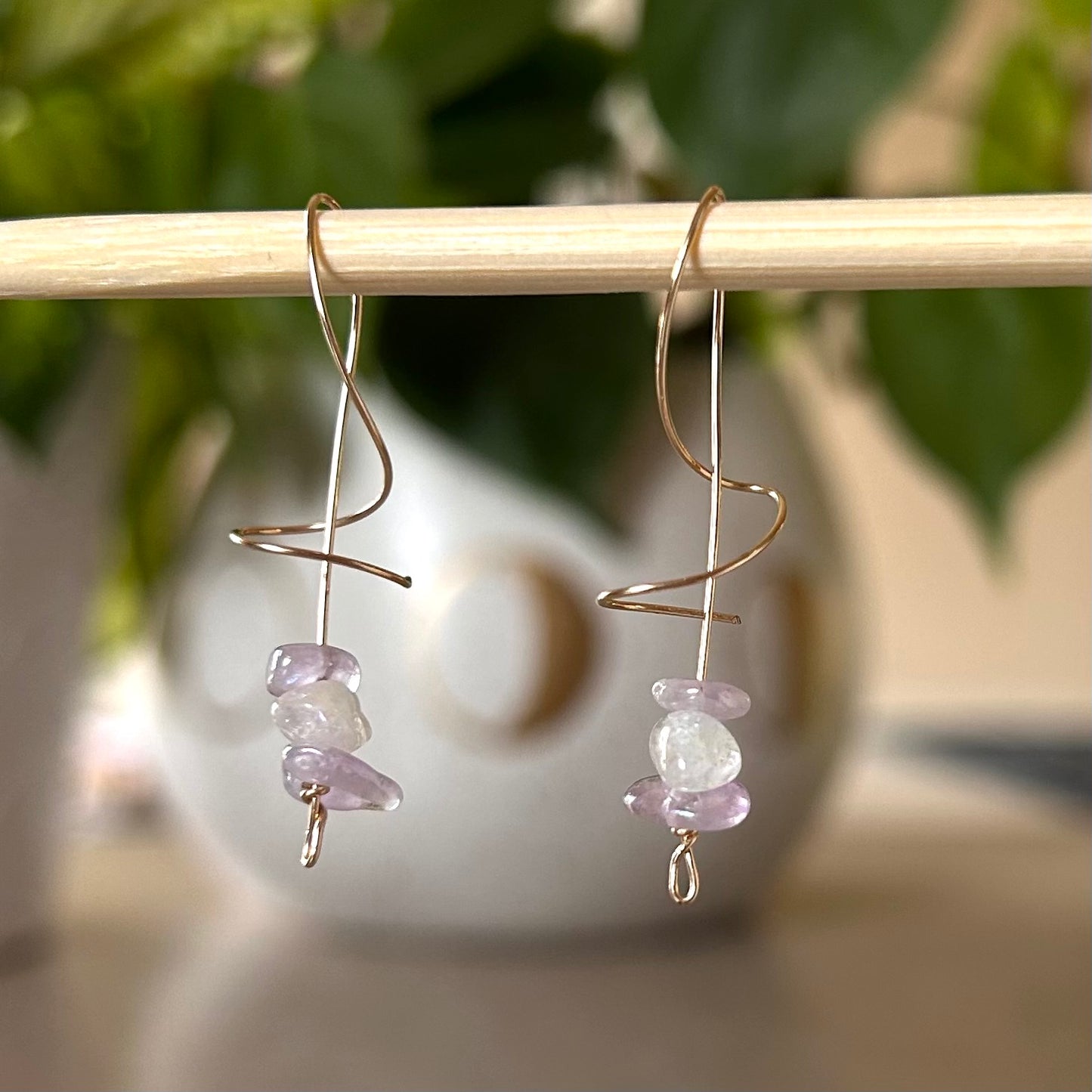 Opal Spiral Earrings