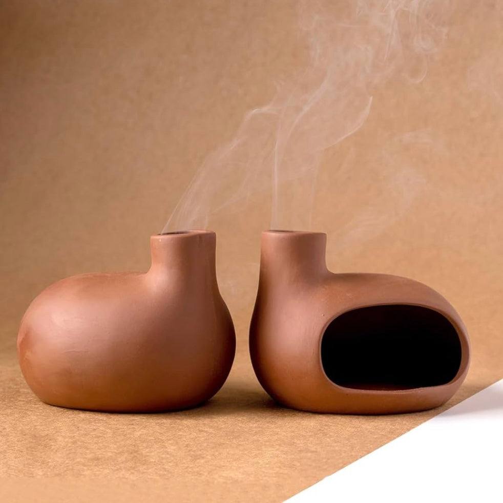 Terracotta Round Incense Burner