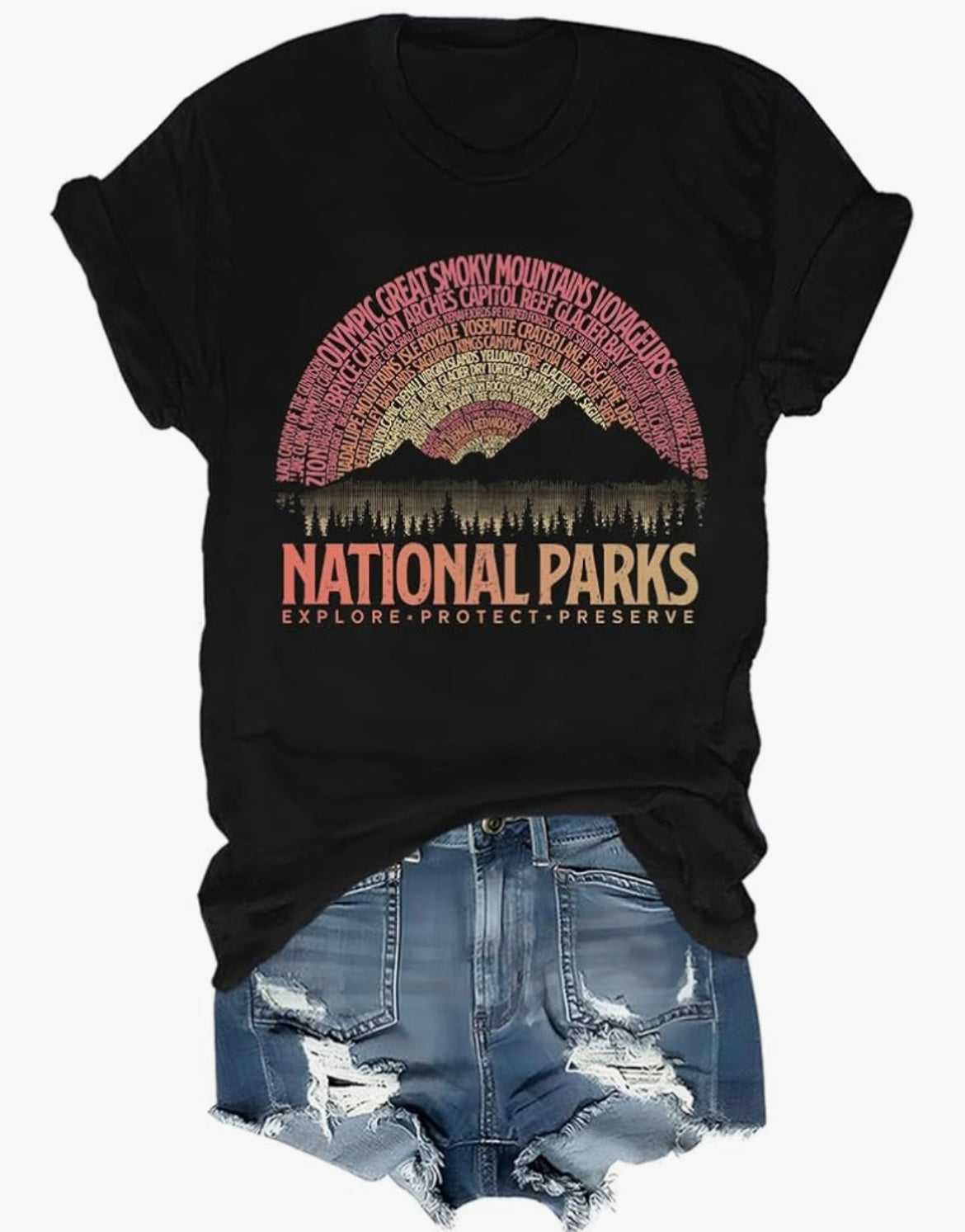 ⛰️🌲 National Parks•Rainbow tee