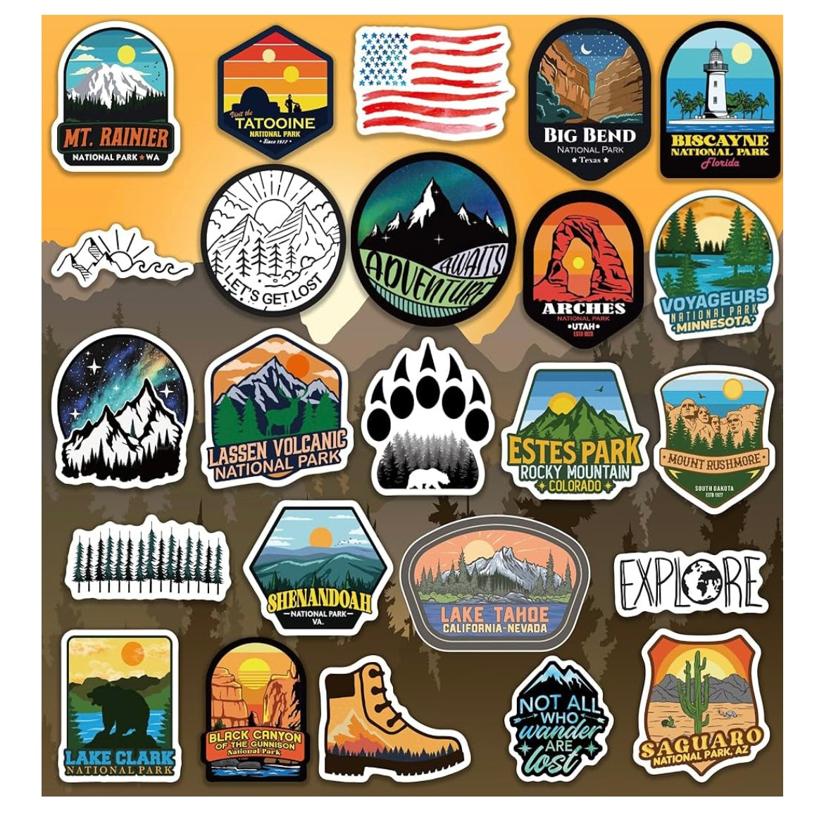 ⛰️🌲National Parks• 156 Sticker Collection