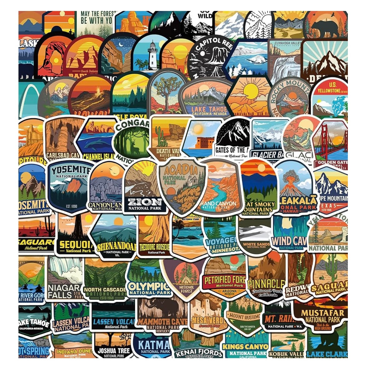 ⛰️🌲National Parks• 156 Sticker Collection