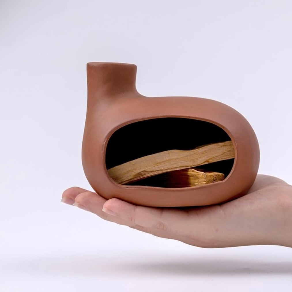 Terracotta Round Incense Burner