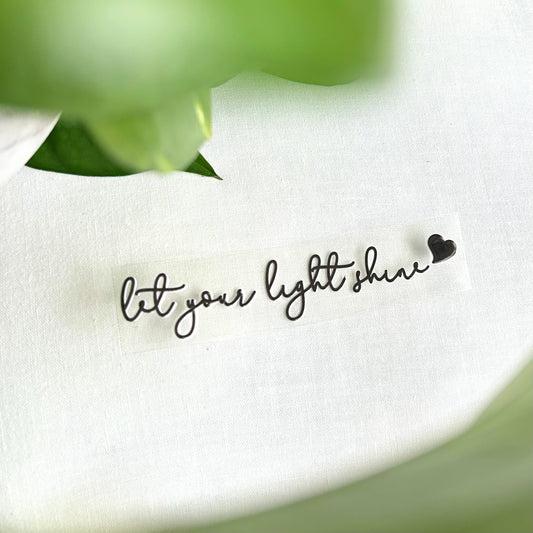 *Let your light shine* Car rear view mirror decal