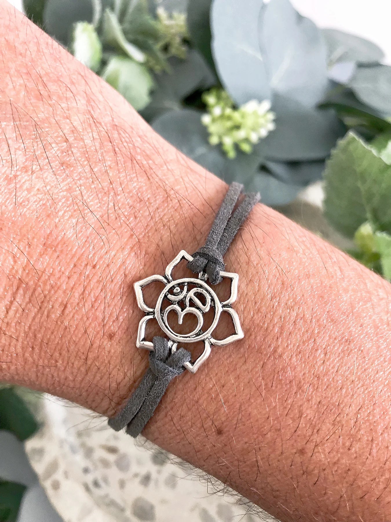 Lotus Om Bracelet