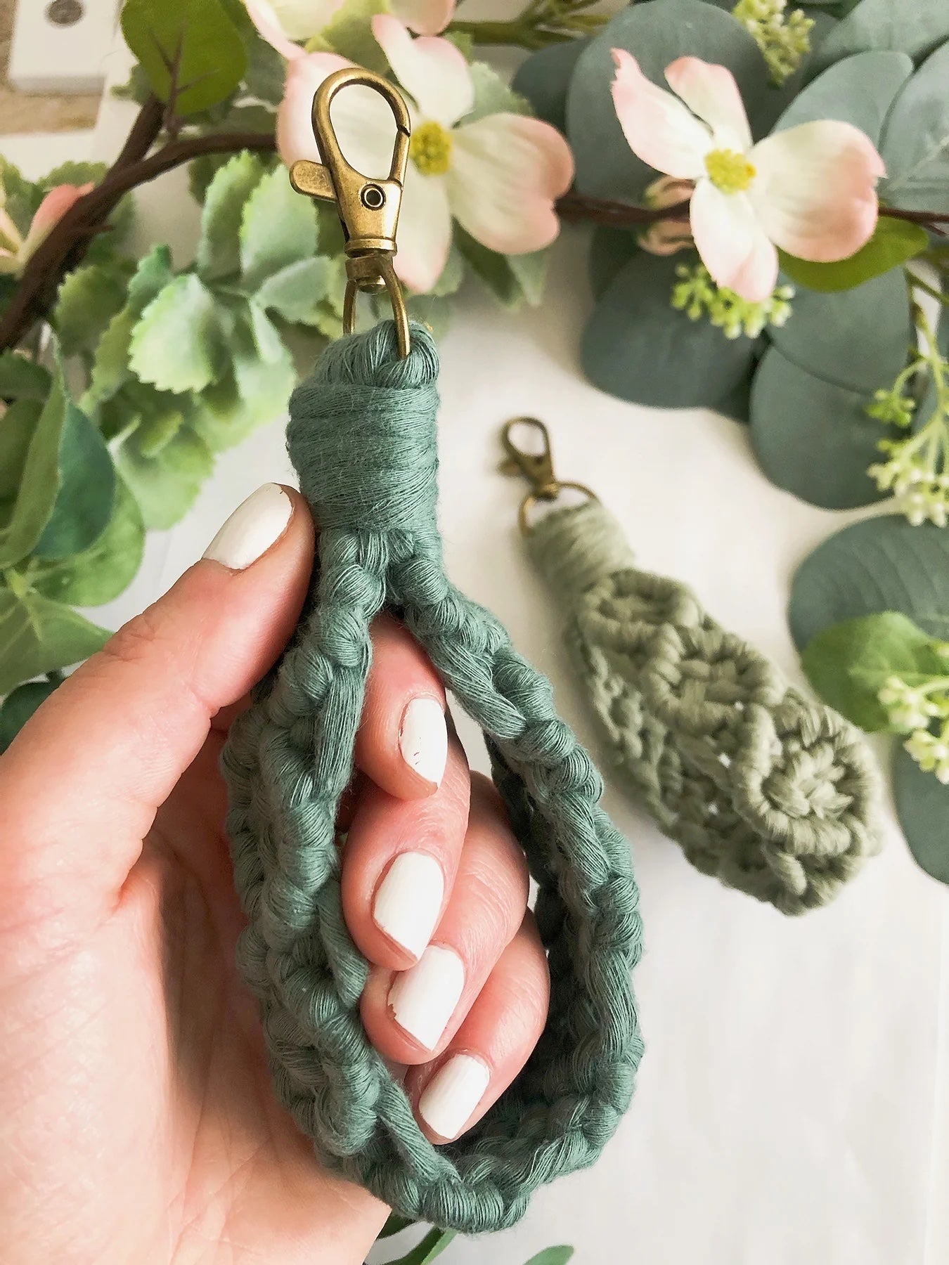 Macrame Keychain Wristlet