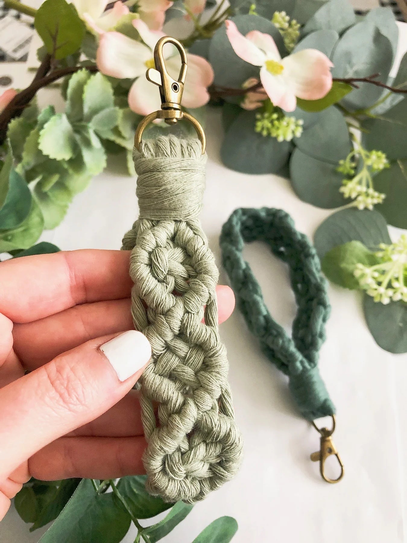Macrame Keychain Wristlet