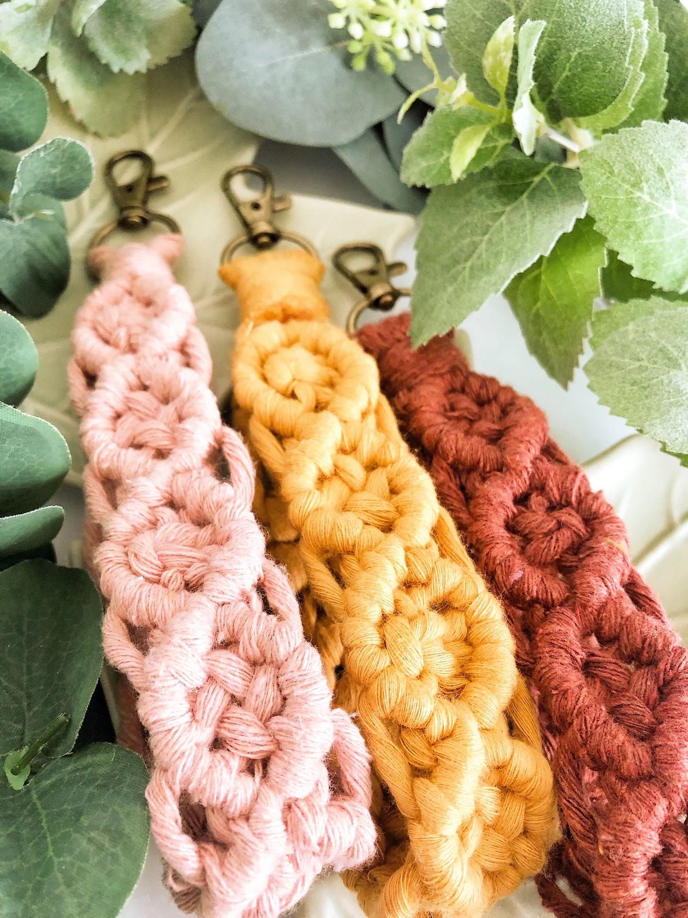 Macrame Keychain Wristlet