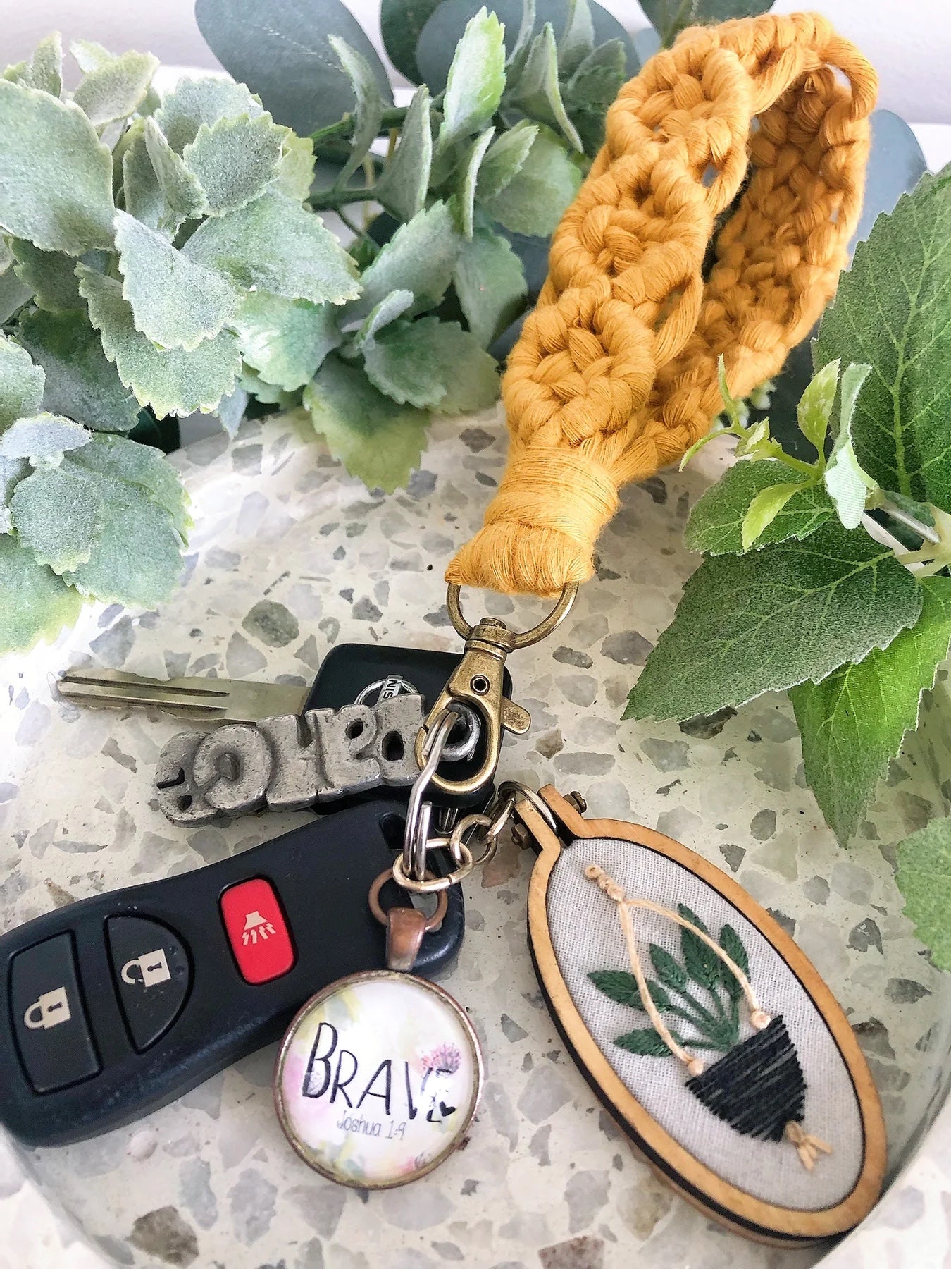 Macrame Keychain Wristlet
